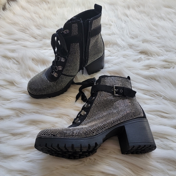 Macy's Shoes New Rhinestone Combat Boots Poshmark